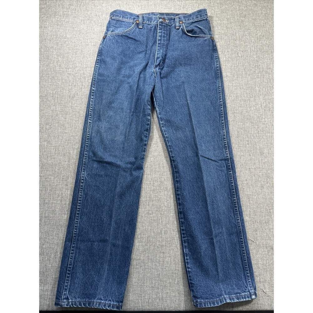 VTG Wrangler Jeans Mens 34x31 Fits 31x30 Western 13MWZ USA Denim Cowboy Cut 80s
